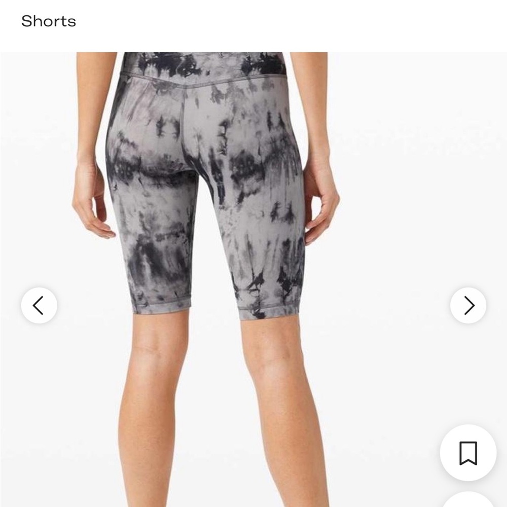 Lulu Lemon Gray and Black Biker Shorts